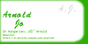 arnold jo business card